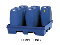 PE pallet style sump, galv grid. 1200x1200x265