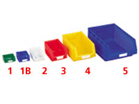 Plastic storage bin size 2 red