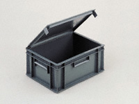 Euro  container 400x300, snap shut lid
