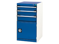 Workshop cabinet, 3 drawers & 1 cupboard