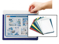 A4 portrait document pockets, adhesive backed