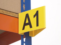 Flanged magnetic aisle marker upto 3 digits / side