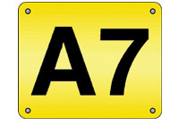 Flat aisle marker sign 220x270, inc 2 digits