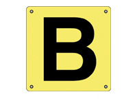 Flat aisle marker sign 300x300, inc 2 digits