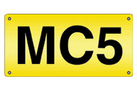 Flat aisle marker sign 220x450, inc digit