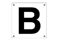 Flat aisle marker sign 600x600 inc 1 large digit