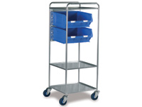 200kg Container Trolley unbraked with 2 containers