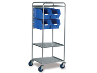 200kg Container Trolley unbraked with 4 containers