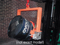 Crane Slung Drum Tilter, looped chain mechanism
