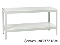 Just shelving workbench with two levels