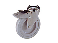 L/D 100mm dia Wheel + brake 25mm sq tube system