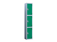 3-Door Steel Locker 1800x300x450mm, nest of 3