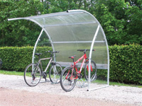 Modular shelter extension unit, clear sides