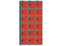 Probe locker six door nest of 3 15x15