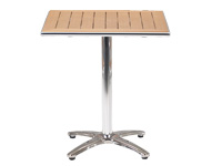 Paulo Caf� square pedestal table, 700mm