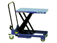 Mobile single scissor lift table, 1000kg manual