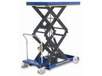 Mobile double scissor lift table 800kg electric