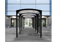 Freestanding covered walkway extension, open sides
