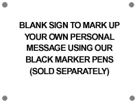 Temporary Blank sign