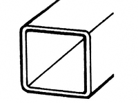 25mm plain aluminium square tube