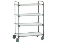 Adjustable Workshop trolley with four shelves